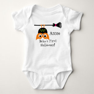 Updown Owl Halloween Baby Bodysuit Strampler