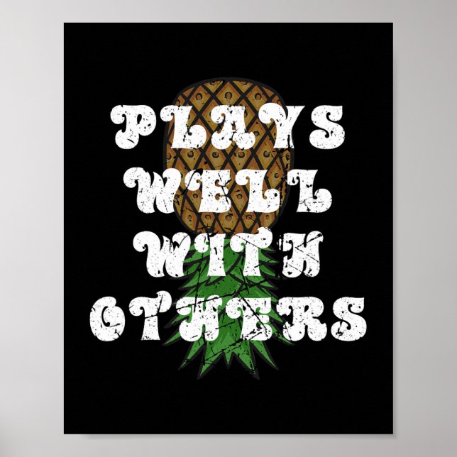 Updown Pineaple Subtle Ohio OH Funny Swinger Poster (Vorne)
