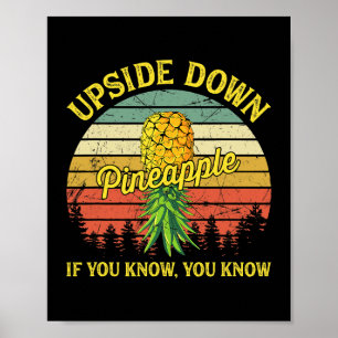 Updown Pineaple Swinger Tshirt Swingers Life Poster
