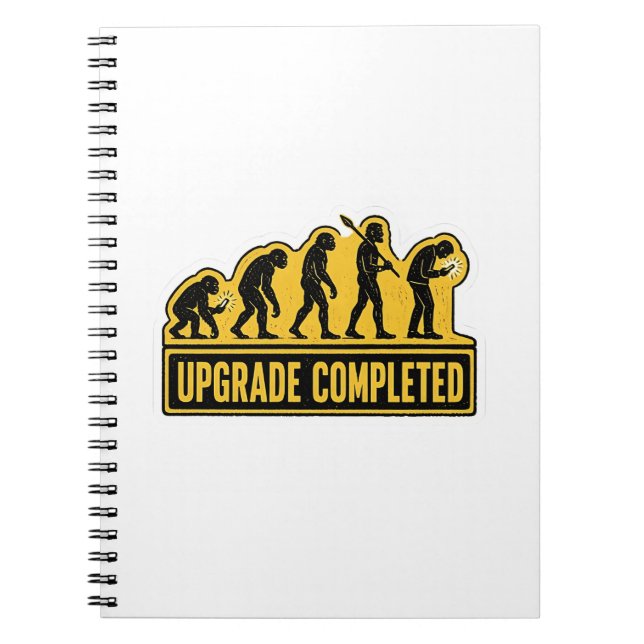 Upgrade abgeschlossen lustige Evolution  Notizblock (Vorderseite)