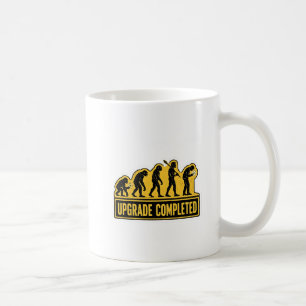 Upgrade abgeschlossen lustiges Evolutions-Meme Kaffeetasse