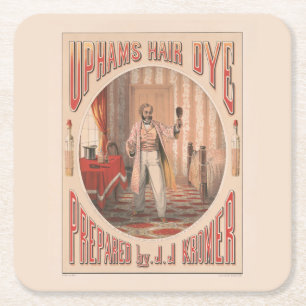 Uphams Haarfarbe, circa 1864 Rechteckiger Pappuntersetzer