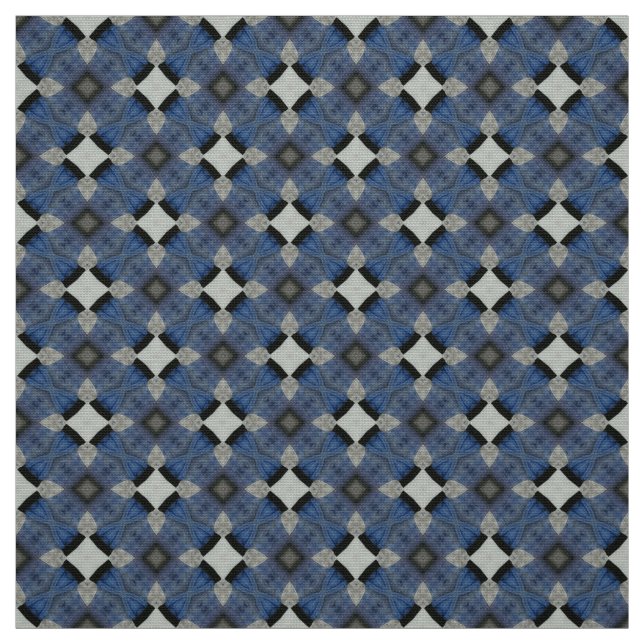 Upholsterie-Stoffe aus blau-grauem Kachel Stoff (Muster)