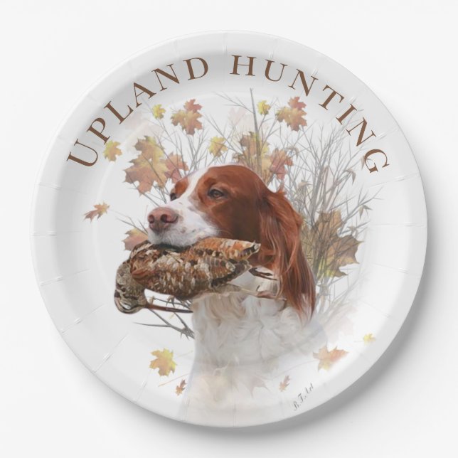 Upland Game Bird Junting Pappteller (Vorderseite)