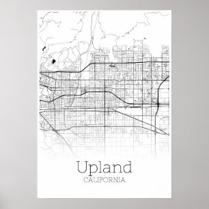 Upland Map - Kalifornien - City Map Poster
