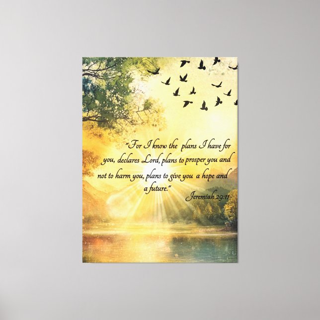 Uplifting Bible Verses Serene Nature Scenes Leinwanddruck (Vorderseite)