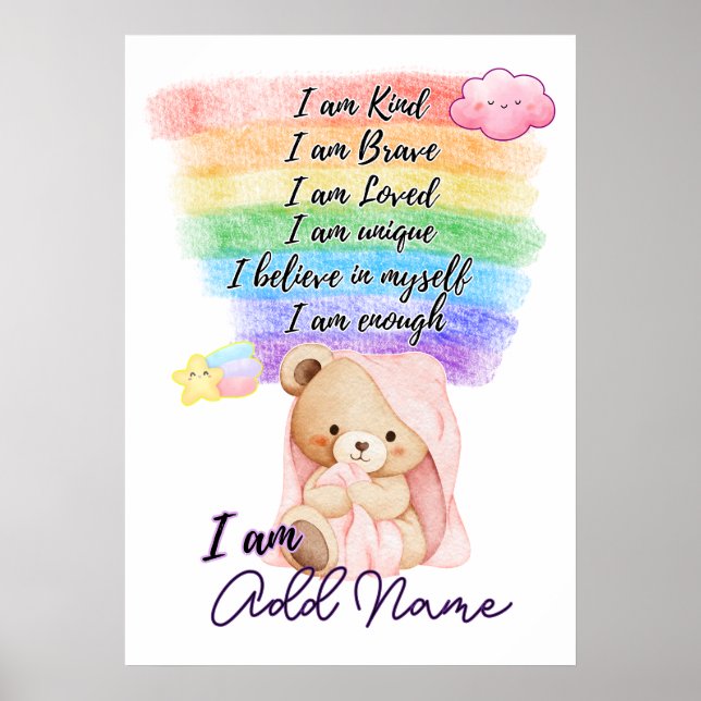 uplifting nursery wall poster for daughter (Vorne)