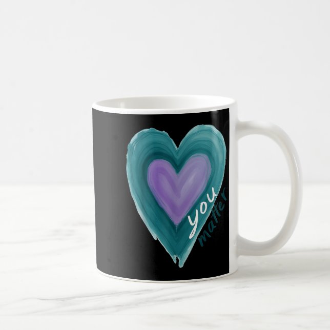 Uplifting you  Suicide Prevention Heart Design  Kaffeetasse (Rechts)
