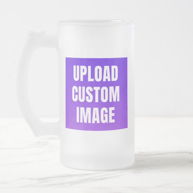 Upload 2 Custom Image - Add Your Own To Print On A Mattglas Bierglas (Links)