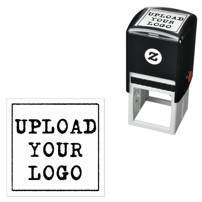 Upload A Business Logo Custom Square Permastempel (Beispiel)