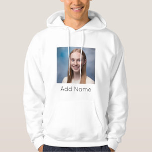 Upload Bild Benutzerdefiniert Foto und Name Person Hoodie