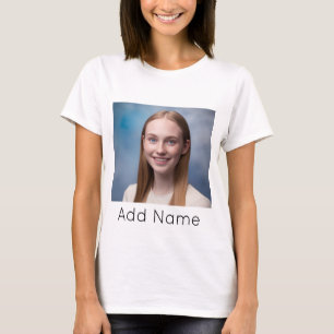 Upload Bild Benutzerdefiniert Foto und Name Person T-Shirt