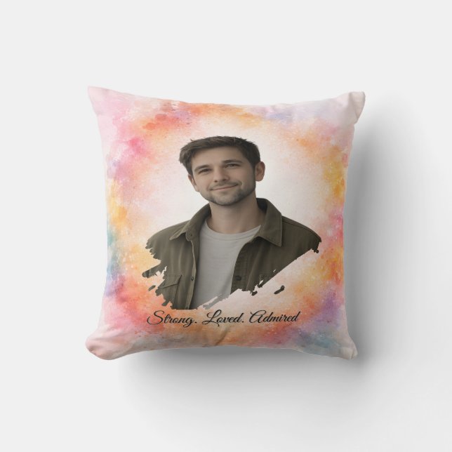 Upload His Photo- Personalized Custom Gift for Him Kissen (Vorderseite)