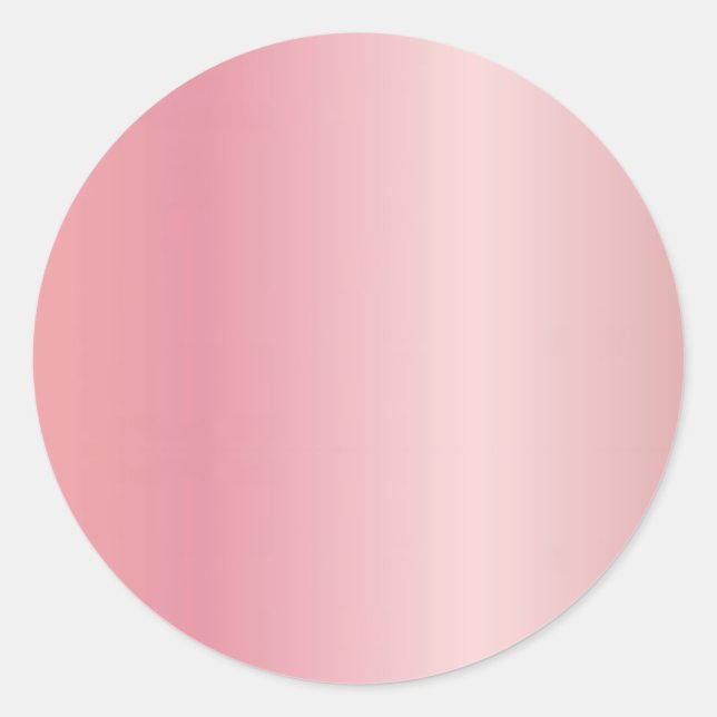 Upload Logo Add Your Text Elegant Rose Gold Blank Runder Aufkleber (Vorderseite)