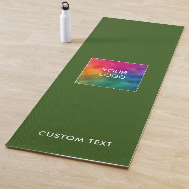 Upload Your Business Logo Custom Text Template Yogamatte (Beispiel)