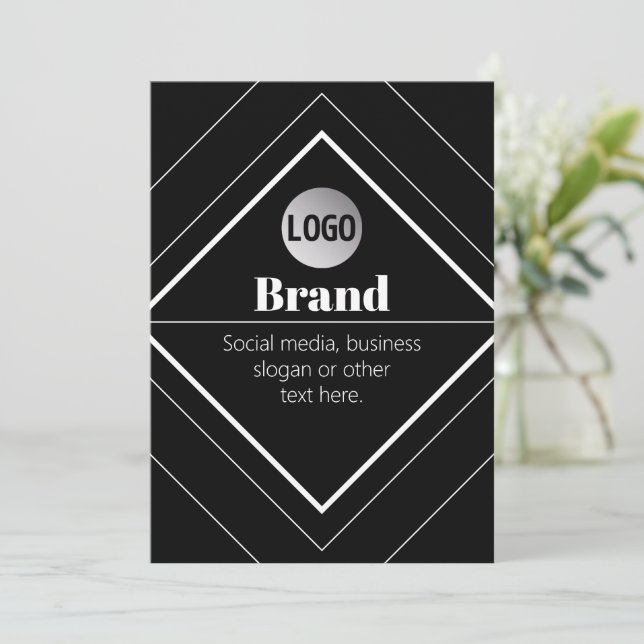 Upload Your Logo & Customizable Text Design (Stehend Vorderseite)
