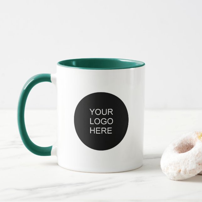 Upload Your Own Business Logo Modern Template Tasse (Mit Donut)