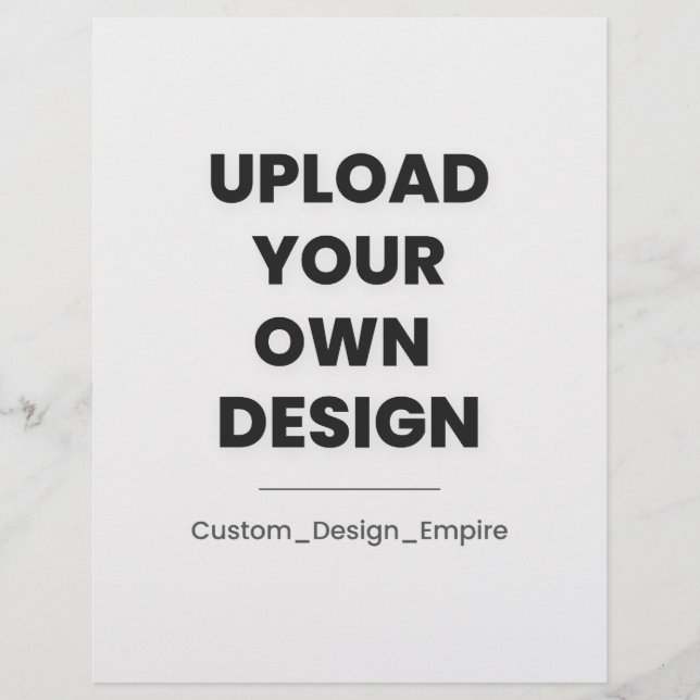 Upload Your Own Design Here | Custom Template Briefbogen (Vorderseite)
