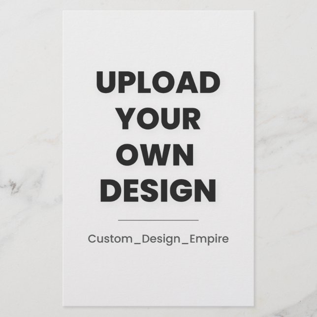 Upload Your Own Design Here | Custom Template Briefpapier (Vorderseite)