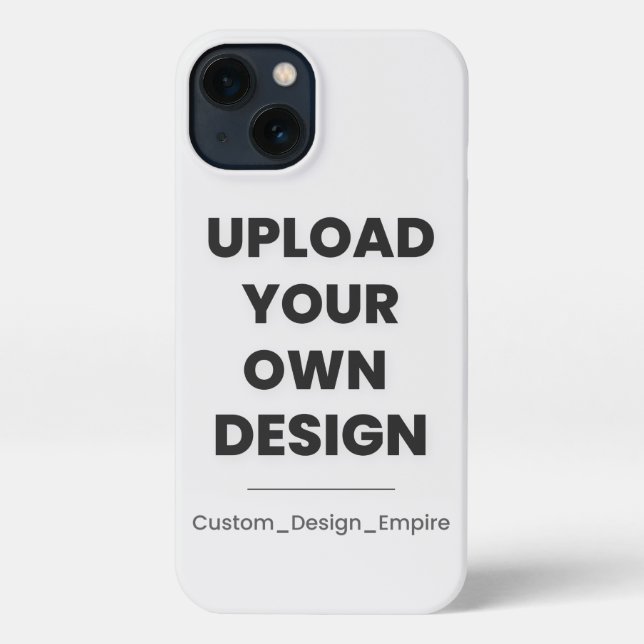 Upload Your Own Design Here | Custom Template iPhone Hülle (Rückseite)