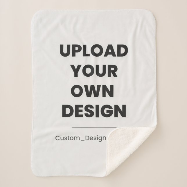 Upload Your Own Design Here | Custom Template Sherpadecke (Vorderseite)
