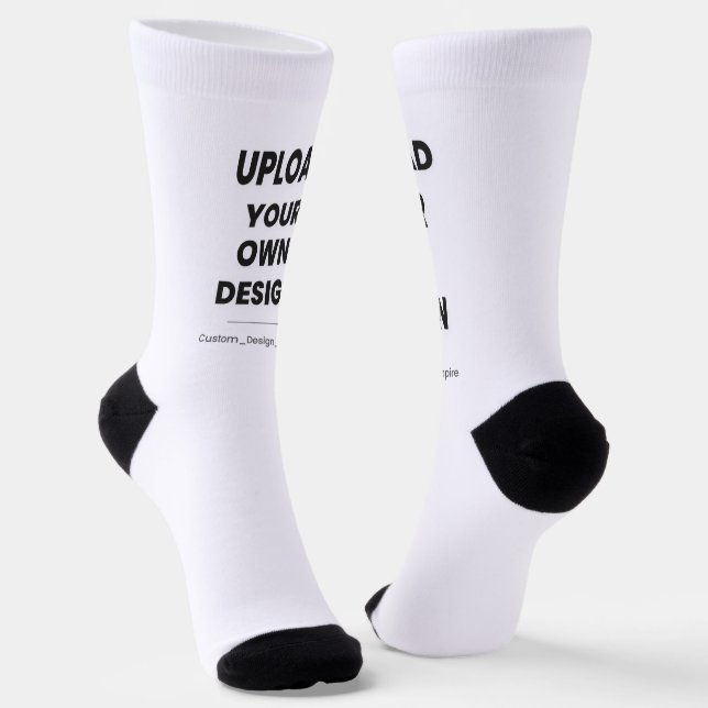 Upload Your Own Design Here | Custom Template Socken (Gewinkelt)