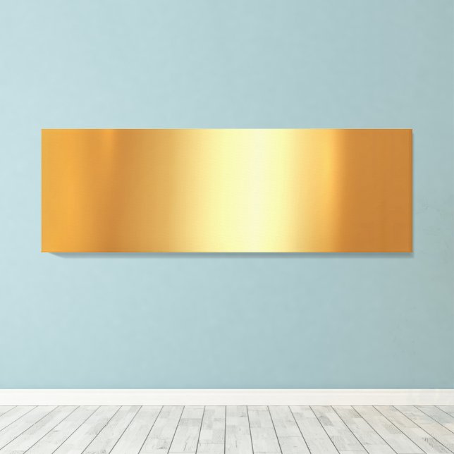 Upload Your Photo on Gold Background XL Long Leinwanddruck (Insitu (Holzboden))