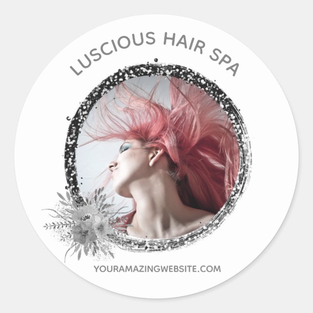 *~* Uploaden des FOTO-Logo-Produktkennzeichens Umf Runder Aufkleber (Vorderseite)