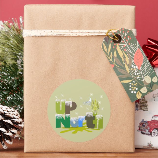 UpNorth - Geschenke und Bekleidung Runder Aufkleber (Feiertag)
