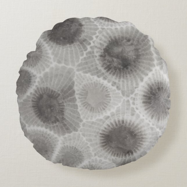 UpNorth Petoskey Stone Pattern Rundes Kissen (Vorderseite)