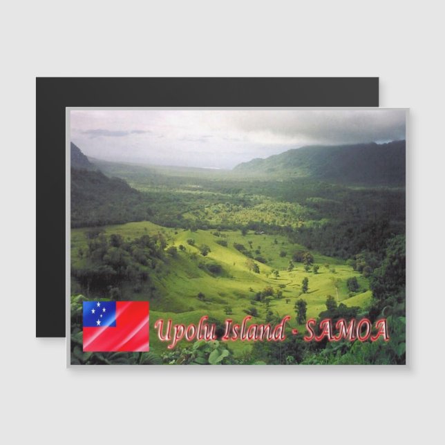Upolu Island - Samoa - Magnetkarte (Vorne/Hinten)