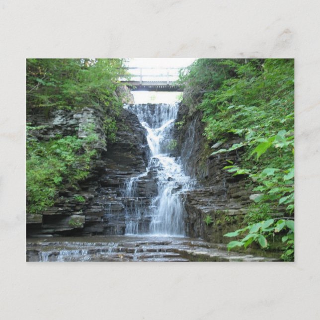 Upper Buttermilk Falls Ithaca, NY Postkarte (Vorderseite)