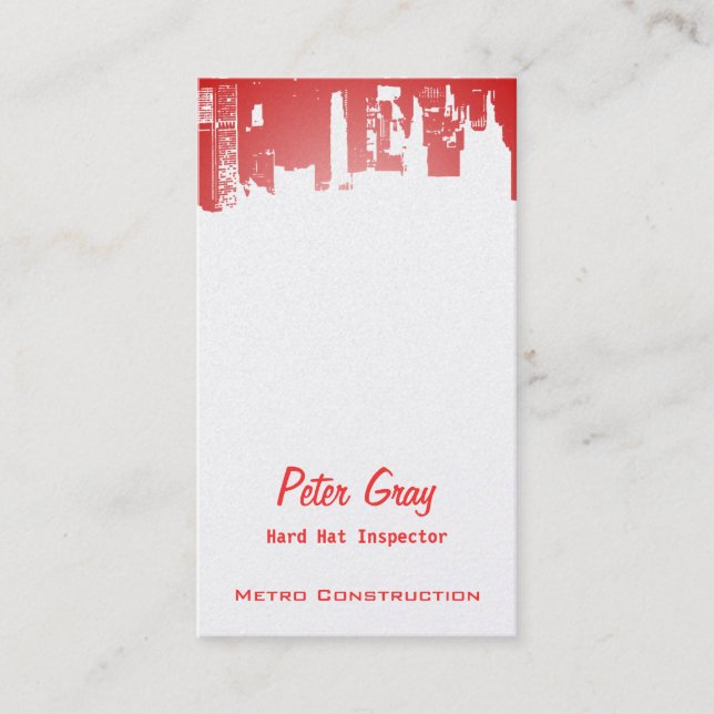 Upper Downtown Mitternacht New Gray Dient Visitenkarte (Vorderseite)