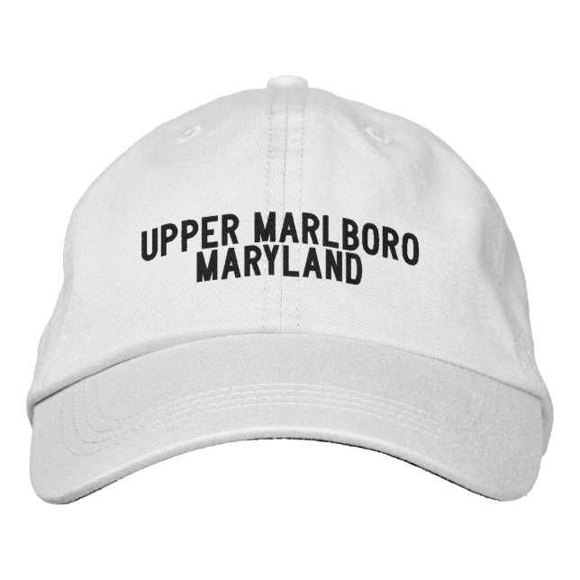 Upper Marlboro Maryland Hat Bestickte Baseballkappe (Vorderseite)