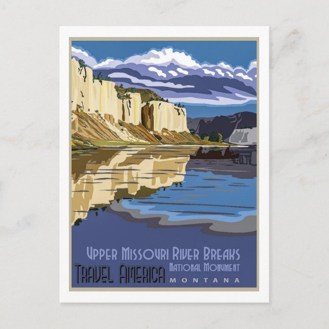 Upper Missouri River Breaks, Nationaldenkmal Postkarte (Vorderseite)