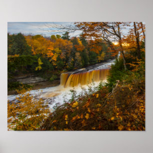 Upper Tahquamenon Falls, Herbst, Michigan Poster