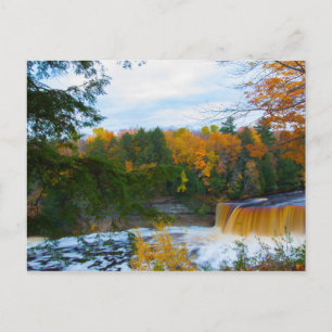 Upper Tahquamenon Falls, Herbst, Michigan Postkarte