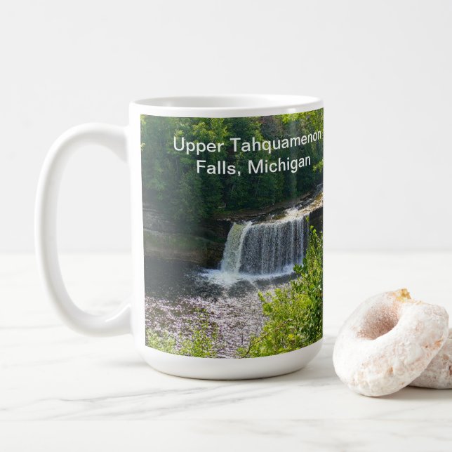 Upper Tahquamenon Falls Staat Park, MI Kaffeetasse (Mit Donut)