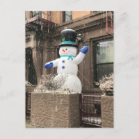 Upper West Side Snowman New York City NYC Snow