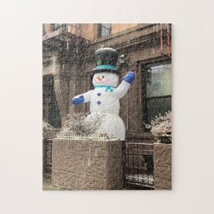 Upper West Side Snowman New York City NYC Snow Puzzle