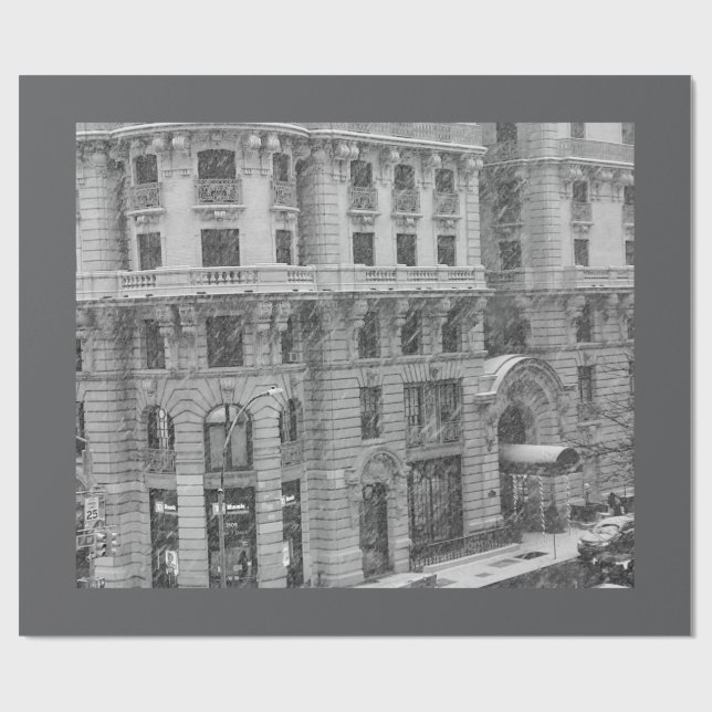 Upper West Side Winter Wrapping Paper Geschenkpapier (Flach)