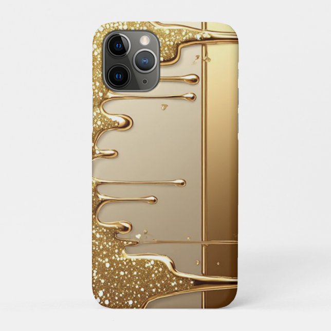 👑 Üppig Gold Tröpfelnd Funkelnd Glitzer ✨💛 Case-Mate iPhone Hülle (Rückseite)