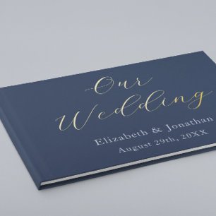 Üppige Blaue Hochzeit Gästebuch
