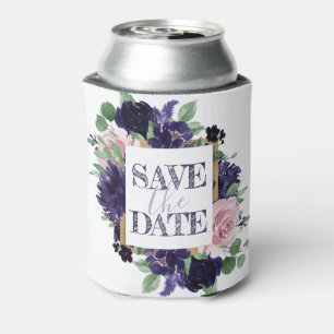 Üppige Blüten Lila und Rosa Rose Hochzeitseinlad Dosenkühler