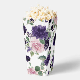 üppige Blüten | Royal Lila and Pink Rose Pattern Geschenkschachtel