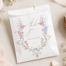 Üppige Boho-Wildblumen Elegante Hochzeit Geschenktütchen