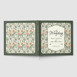 Üppige Cottagecore-Tigerlilien und Rosen, Gästebuch