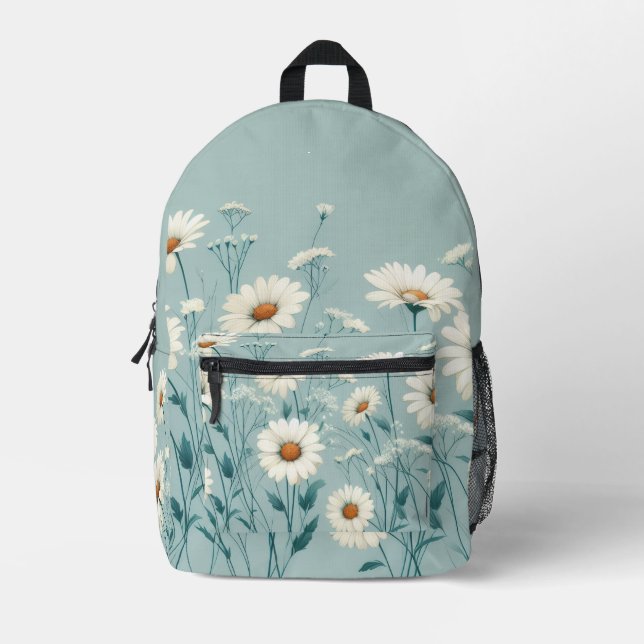 Üppige Daisys Bedruckter Rucksack (Vorderseite)