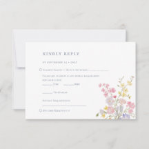 Üppige Elegante Wildblumen Staubblaue Hochzeit
