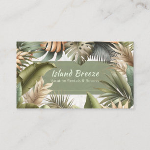 Üppige exotische Blätter Visitenkarte